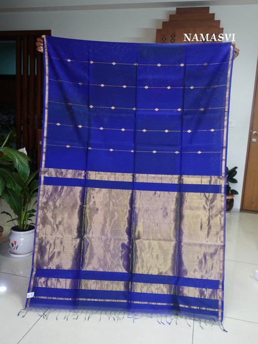 NEELIMA - Premium Maheswari Handwoven Pure Silk by Cotton Saree