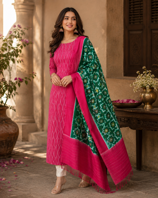Itiha- Double Ikat cotton salwar set