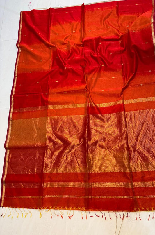 SITA -Premium Maheswari Handwoven Pure Silk by Cotton Saree