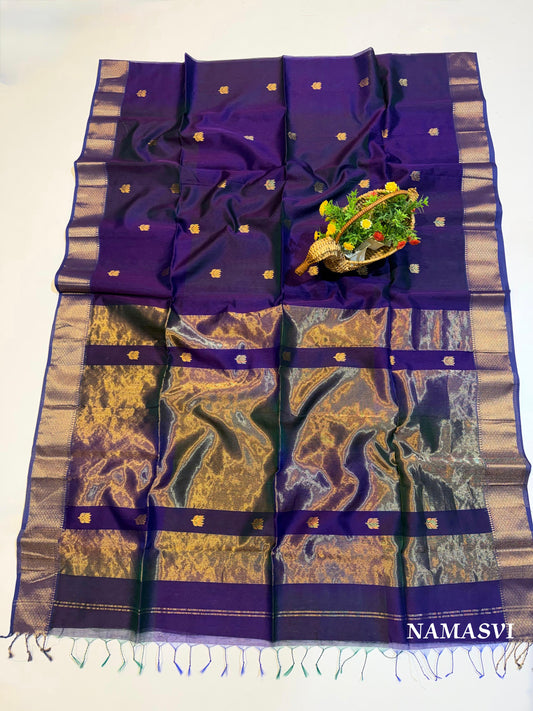 MAYURI - Premium Maheswari Handwoven Pure Silk by Cotton Saree