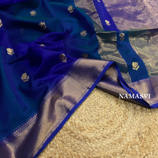 VYSHNA- Premium Maheswari Handwoven Pure Silk by Cotton Saree